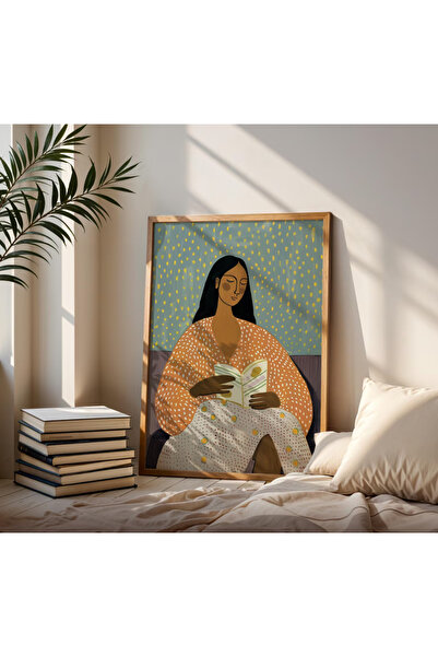 woodhomeworks One Piece Living Room Office Decor Painting Book-Loving Cute Gi...