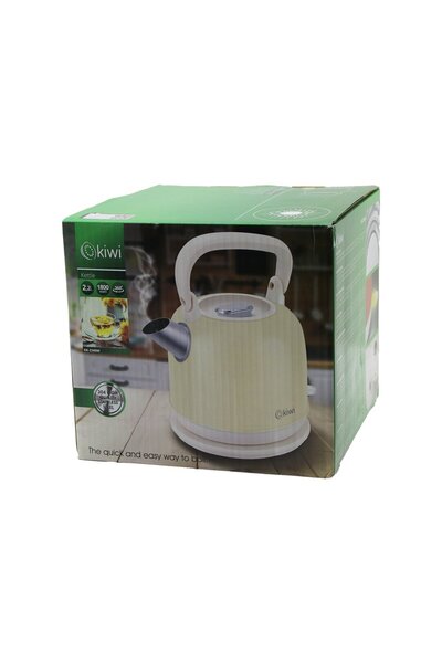 madinka كيوي KK-3340W كريم نوستالجيا إبريق شاي موديل ستانلس ستيل سخان مياه 2....