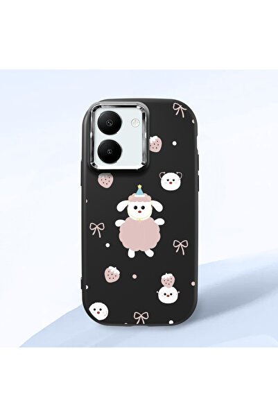 ucuc حافظة سيليكون سوداء متوافقة مع هاتف Vivo Y77T/Y78M مزودة بـ ماصّ للصدمات...