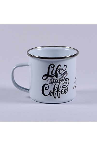 Antok Art AntokArt Enamel mug 230ml - Life begins after coffee