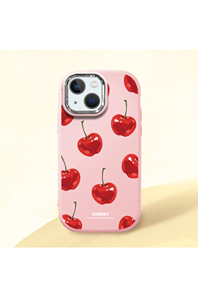 ucuc حافظة سيليكون وردية متوافقة مع هاتف iPhone 13 Mini مع حماية للكاميرا ماص...