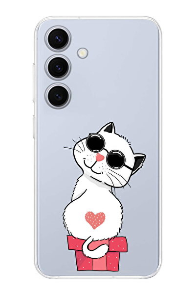 PrintiFy Samsung S26 Compatible Camera Protected Coolcat Design Transparent S...