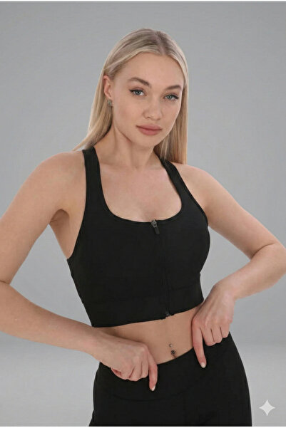 Hasaymood صدرية نسائية حمالات عريضة بسحّاب بقصة قصيرة