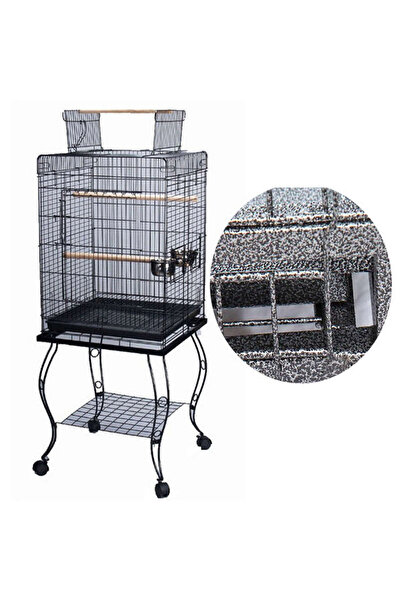 Qh Pet Cage NRZSNT Sehpalı Papağan Kafesi Dövme (143150) Demir (51x51x129)