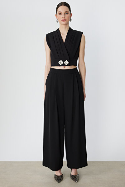 Onteks On Tri̇ko C Pocketed Classic B Wide-Leg Trousers 70301