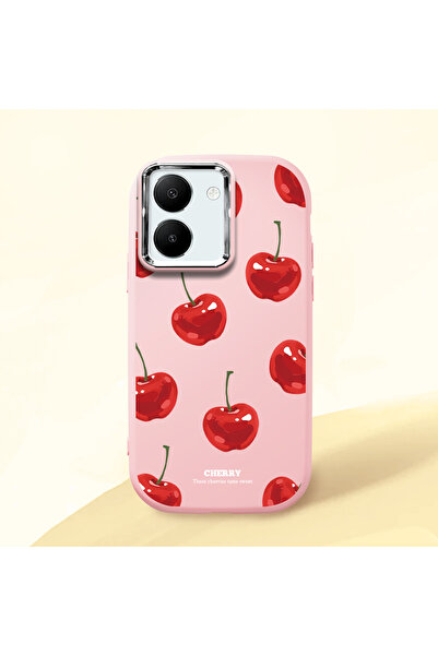 ucuc حافظة سيليكون وردية متوافقة مع هاتف Vivo Y77T/Y78M مزودة بـ ماصّ للصدمات...