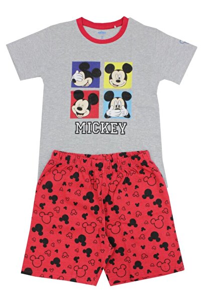 Disney Pijama de vară, bumbac, figurine Mickey, gri