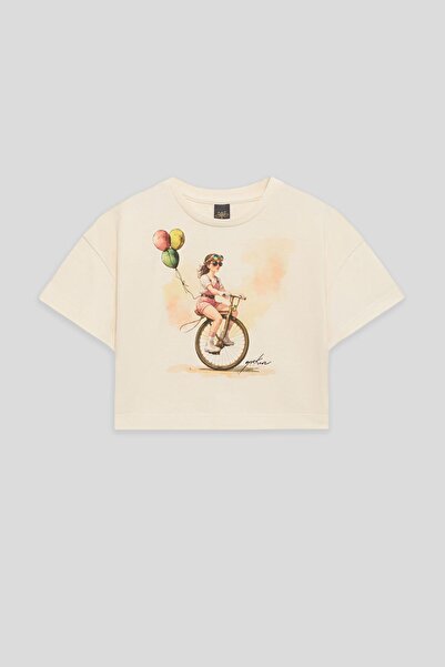 Tyess BG Store Djevojačka majica u boji krem