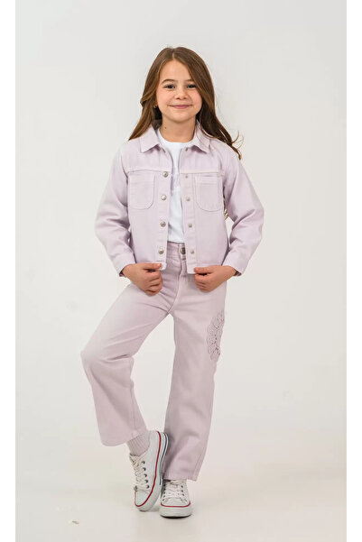 ALG Girls' Lace Embroidered Elegant 3-Piece Festive Combination Set