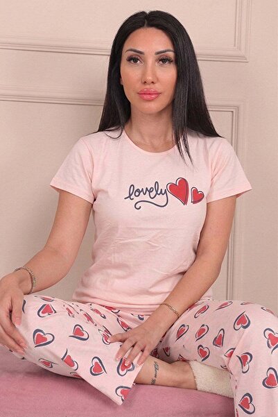 Niket Life Γυναικείο σετ πιτζάμες από χτενισμένο βαμβάκι με υπέροχο σλόγκαν κ...