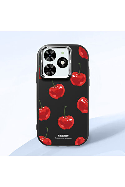 ucuc حافظة سيليكون سوداء متوافقة مع هاتف Infinix Smart 8/8 Pro مع حماية للكام...