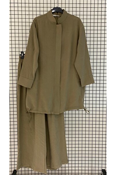 Armine Țesătură naturală, detaliu la spate piese, cu fermoar, tunică-pantalon...