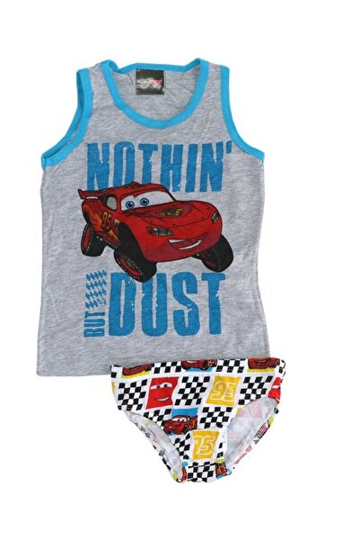 NOTHING Set maiou și chiloți, bumbac, nimic, mașini, gri
