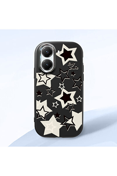 ucuc Poco X7 Pro Uyumlu Darbe Emici Kamera Korumalı Siyah Silikon Kılıf Yıldı...