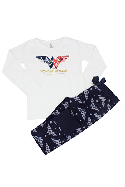 wonder woman Long Sleeve Pajama, Cotton, Wonder Woman, White