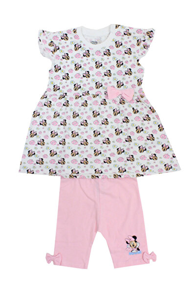 Minnie Mouse Set de vară pentru bebeluși, Minnie cu flori, roz deschis