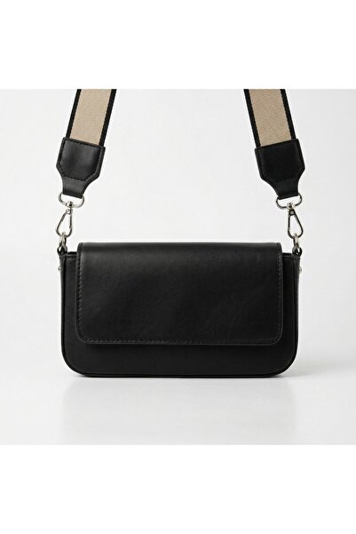 MRS.MODA Culoare neagră pentru femei piele sintetică 2 compartimente geantă d...