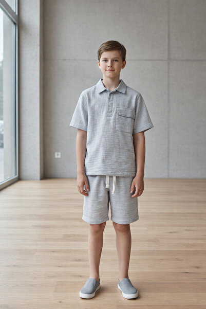 Ugly Duck SET DE tricou PANTALONI SCURȚI PENTRU VÂRSTELE 8-14 ANI - ALBASTRU