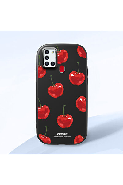 ucuc حافظة سيليكون سوداء متوافقة مع هاتف سامسونج جالاكسي A21S مع حماية للكامي...