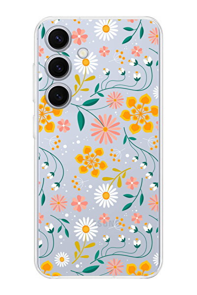 PrintiFy Samsung S26 Compatible Camera Protected Flower Design Transparent Case