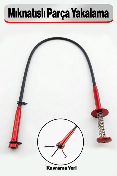 Badem10 4 Çeneli Mıknatıslı Parça Yakalama Aparatı Esnek Teleskopik Manyetik ...