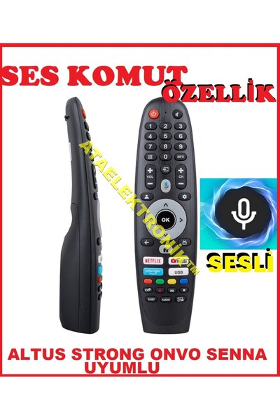 ATAELEKTRONİK ( Ses Komutlu Mikrofonlu ) STRONG ONVO ALTUS 65SNF9000U Senna G...