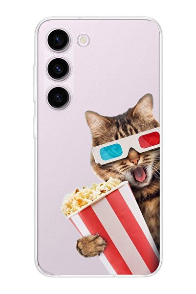 PrintiFy 1mm Slim Fit Kedi 1 050B Printed Transparent Case Compatible with Sa...