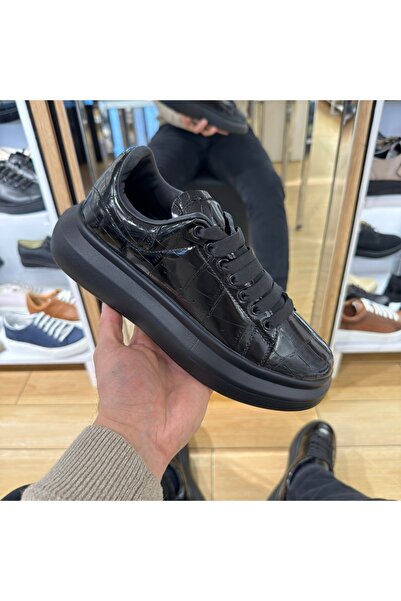 Modlet.ro Ανδρικά μαύρα Αθλητικό παπούτσι με χοντρή σόλα και κορδόνια MOD14187