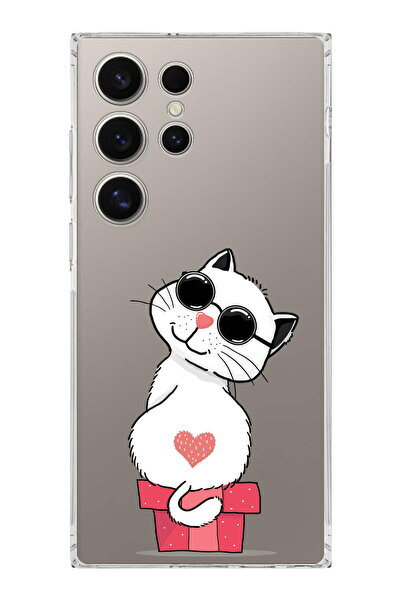 PrintiFy Samsung S26 Ultra Compatible Camera Protected Coolcat Design Transpa...