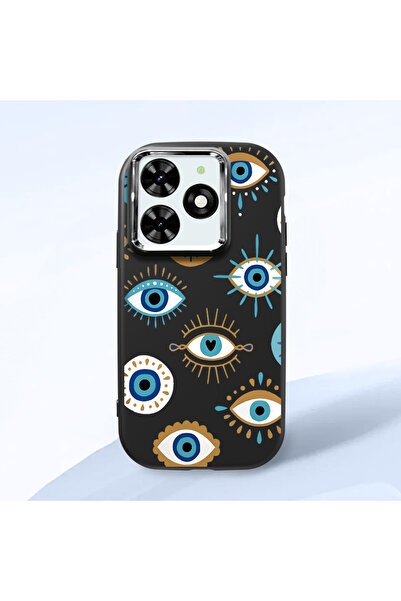 ucuc حافظة سيليكون سوداء متوافقة مع هاتف Tecno Spark Go 2024(BG6) مزودة بـ ما...