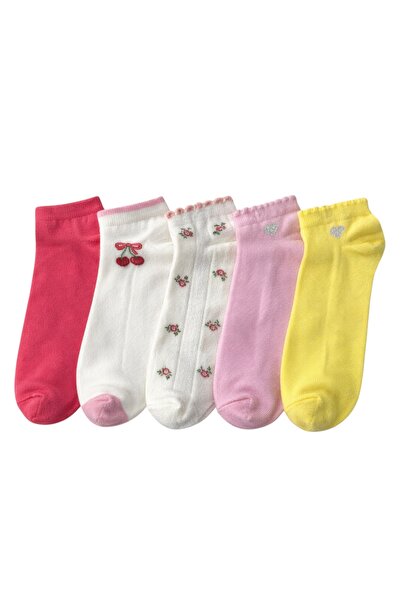 JUST SOCKS 5-Piece Women's P Cotton Booties Socks