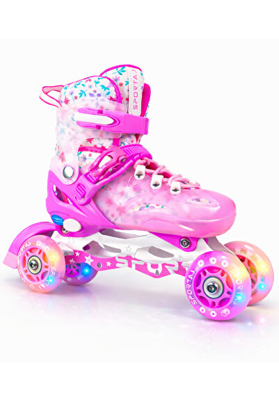 Sportaj Speedx Flower Professional Children's Skates with Lighted Silicone Wh...