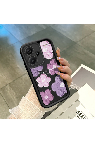 CASEVIBE Redmi Note 13 Pro Plus+ 5G Uyumlu Lüks ve şık çiçek yaprağı desenli ...