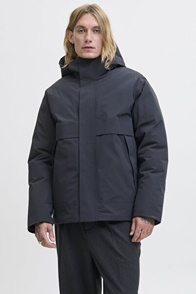 Jack & Jones Erkek Fermuar Mıknatıslı Kapamali Su Soğuk Geçirmez Kapüsonlu Mo...