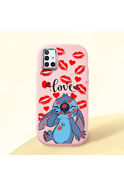 ucuc حافظة سيليكون وردية متوافقة مع هاتف سامسونج جالاكسي A51 4G مع حماية للكا...