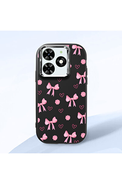 ucuc حافظة سيليكون سوداء متوافقة مع هاتف Infinix Smart 8/8 Pro مع حماية للكام...