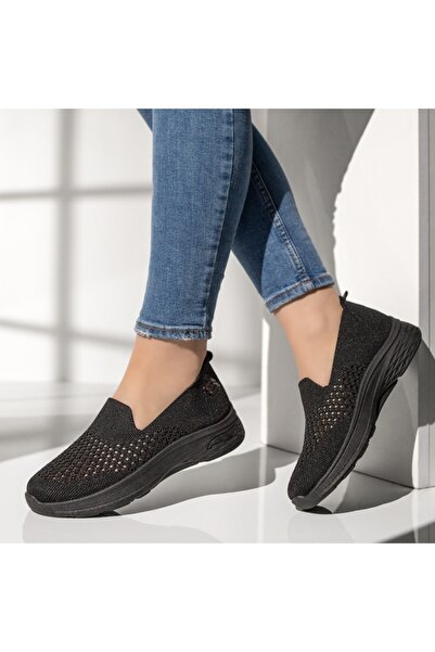 Modlet.ro Γυναικείες μαύρες διάτρητες αθλητικές Εσπαντρίγιες MOD13397