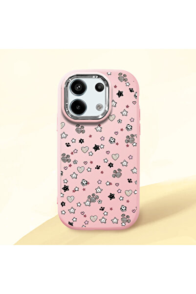 ucuc Redmi Note 13 Pro 5G Uyumlu Darbe Emici Kamera Korumalı pembe Silikon Kı...