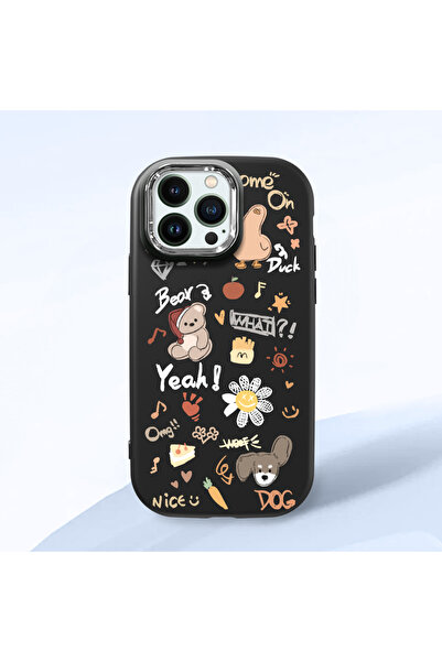 ucuc حافظة سيليكون سوداء متوافقة مع هاتف iPhone 12 Pro Max مع حماية للكاميرا ...