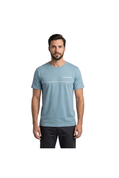 trender Sa paspulom Muška majica sa O izrezom T-shirt Urbanchill FADE BLUE