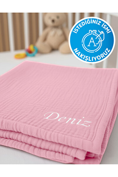 destinyhometex (İstediğiniz ismi yazıyoruz) %100 Pamuk 4 Kat Muslin 110x110 C...