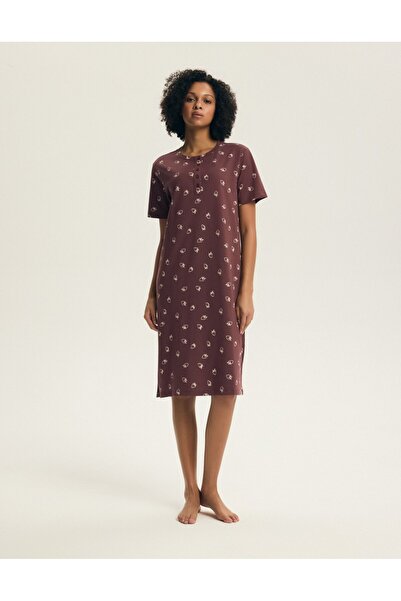 Henderson Women's Sleep T-Shirt Dress Short Sleeve 100% Cotton Comfy Strawber...