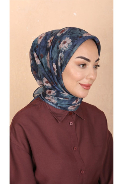 locella Lo'cella Pamuklu Soft Eşarp 4545-13 Koyu Mavi