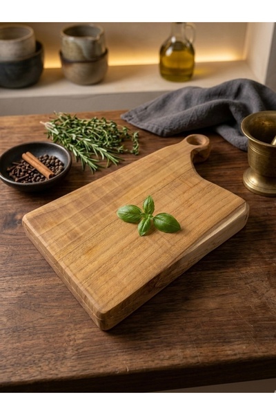 DUDECOR Doğrama Tahtası 20X30 doğal kütükten salata, et tahtası