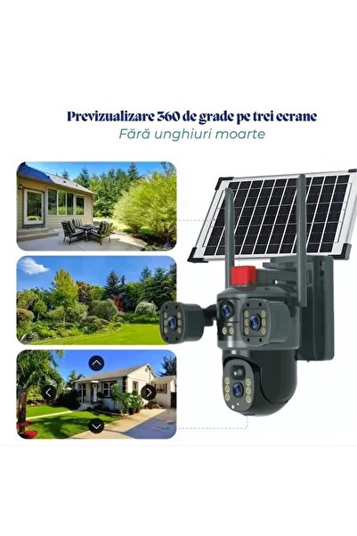 FOXMAG24 V380 PRO 4G камера за видеонаблюдение, 12MP 4K Ultra HD, 3 камери, I...