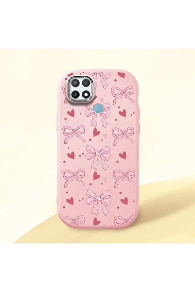 ucuc حافظة سيليكون وردية اللون متوافقة مع هاتف اوبو A15/A15S مع حماية للكامير...