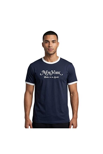 trender York muška majica sa O izrezom T-shirt nova tamnoplava