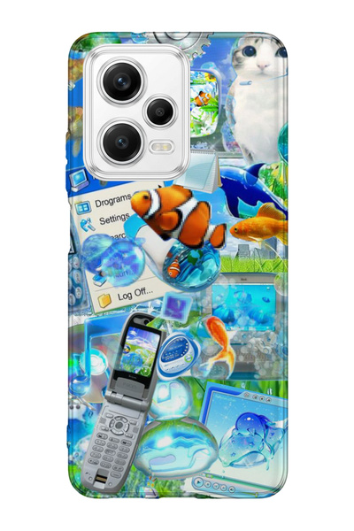 lelia حافظة هاتف شفافة متوافقة مع Poco X5 5G مطبوع |   مجموعة: إيرو جلاس ميراج