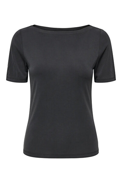 ONLY Ženska crna haljina sa lađastim izrezom T-shirt - 15367559