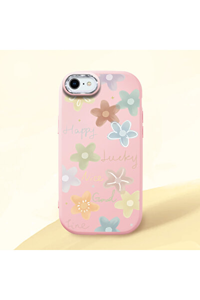 ucuc حافظة سيليكون وردية متوافقة مع هاتف آيفون 7/8/SE 2020 2022 مع حماية للكا...